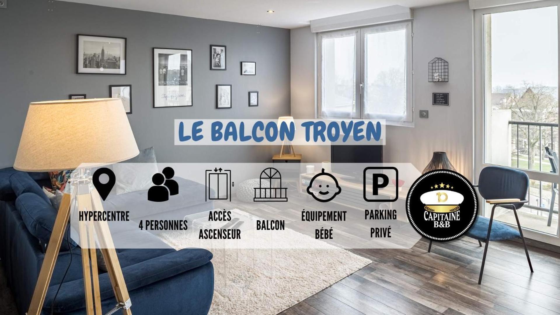 Le Balcon Troyen - Proche Hypercentre - 4 Pers. Lejlighed Troyes Eksteriør billede